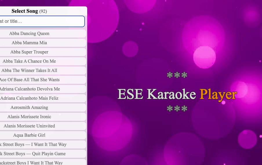 ESE Karaoke Player